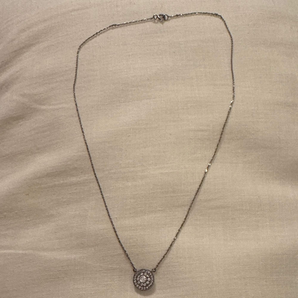 Dazzling Silver Circle Pendant Necklace